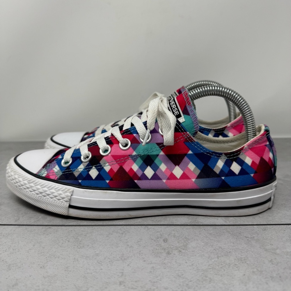 Converse All Star Multicolor Diamond Pattern Low Cut Sneakers Size 8 Women’s